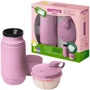 Conjunto Passeio Garrafa Térmica Infantil 250ml + Pote para Leite em Pó Sanremo Rosa / Azul