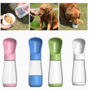 490ML 2 Em 1 Garrafa De Água Portátil Para Gatos Cães E Dispensador Multifuncional