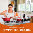 Escorredor de Louca Pratos Talheres Pia Cozinha Bandeja Retratil Slim Compacto Eco Design Preto