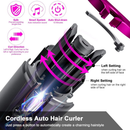 Modelador de cabelo automático sem fio com bateria recarregável de cerâmica embutida Alex