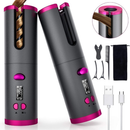 Modelador de cabelo automático sem fio com bateria recarregável de cerâmica embutida Alex