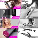 Modelador de cabelo automático sem fio com bateria recarregável de cerâmica embutida Alex
