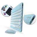 Kit Teclado e Mouse Sem Fio Bluetooth Colorido Macaron Para PC iPad Tablet Notebook