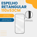 Espelho Orgânico Retangular 53x110cm Grande Moderno Decorativo Para Parede Sala Quarto Banheiro