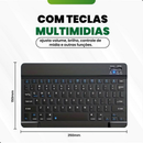 Kit Teclado e Mouse Sem Fio Bluetooth Colorido Compatível com Android iOS e Windows