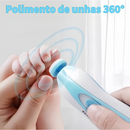 Cortador de unhas elétrico para bebês, crianças pequenas, crianças e adultos com caixa, rosa/azul