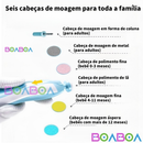 Cortador de unhas elétrico para bebês, crianças pequenas, crianças e adultos com caixa, rosa/azul