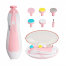 Cortador de unhas elétrico para bebês, crianças pequenas, crianças e adultos com caixa, rosa/azul