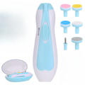 Cortador de unhas elétrico para bebês, crianças pequenas, crianças e adultos com caixa, rosa/azul