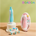 Cortador de unhas elétrico para bebês, crianças pequenas, crianças e adultos com caixa, rosa/azul