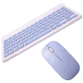 Kit Teclado e Mouse Sem Fio Bluetooth Colorido Macaron Para PC iPad Tablet Notebook