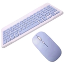 Kit Teclado e Mouse Sem Fio Bluetooth Colorido Macaron Para PC iPad Tablet Notebook