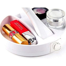 Organizador Acrílico 4 Gavetas: Make e Cosméticos, Maquiagem 16 Cavidades p/Organização Completa + Espelho LED
