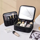 Kit Maleta Maquiagem completo Profissional Com Espelho e Luz Led e paleta de maquiagem