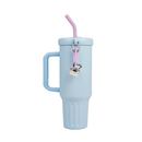 Garrafa Térmica De água 1200ml 1200ml Copo Chaveiro com Tampa e Canudo