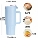 Garrafa Térmica De água 1200ml 1200ml Copo Chaveiro com Tampa e Canudo