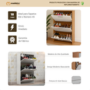 Sapateira Vertical com Portas Organizadoras Armário Multiuso Decorativo Sala Quarto e Hall Entrada