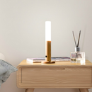 kit 2 Luminária Luz Led Recarregável Sensor de Movimento Arandela de Madeira Minimalista Para Mesa Parede