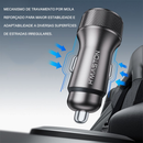 Carregador Veicular Turbo 87.5W USB-C USB-A Carregamento rápido Metal aeronáutico TIPO C