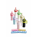 Garrafa Térmica De água 1200ml 1200ml Copo Chaveiro com Tampa e Canudo