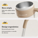 Garrafa Térmica De água 1200ml 1200ml Copo Chaveiro com Tampa e Canudo