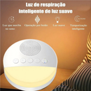 Máquina de Ruído Branco Infantil - Aparelho de Som para Dormir, Luz Noturna USB, Ideal para Bebês e Relaxamento