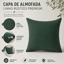 Kit 4 Capas de Almofada Linho 40x40 Rústico Moderno Decorativa Sofá Sala Quarto com Zíper
