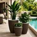 Kit 3 Vasos para Plantas e Flores P+M+G em Polietileno