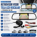 Retrovisor Visor Espelho Tela Lcd Veicular + Câmera De Ré