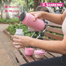 Conjunto Passeio Garrafa Térmica Infantil 250ml + Pote para Leite em Pó Sanremo Rosa / Azul