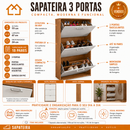 Sapateira Vertical com Portas Organizadoras Armário Multiuso Decorativo Sala Quarto e Hall Entrada