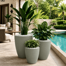 Kit 3 Vasos para Plantas e Flores P+M+G em Polietileno