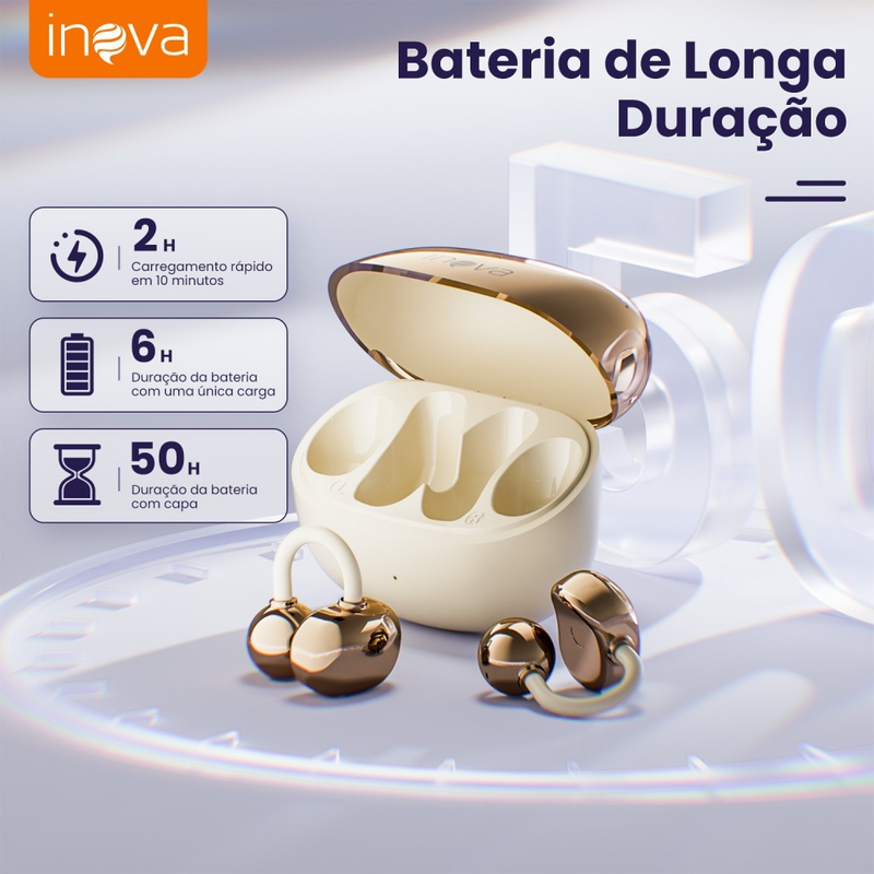 INOVA 2026 Fone De Ouvido Bluetooth 6.0 Toque DE Impressão Digital 50H Autonomia ANC Cancelando Ruíd
