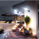 Kit 3 Luminárias Solar Parede Refletor 108 COB Carregar LED Luz Branco frio Prova D'Água Sensor Presença 3 funções 3063