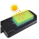 Kit 3 Luminárias Solar Parede Refletor 108 COB Carregar LED Luz Branco frio Prova D'Água Sensor Presença 3 funções 3063