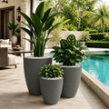 Kit 3 Vasos para Plantas e Flores P+M+G em Polietileno