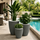Kit 3 Vasos para Plantas e Flores P+M+G em Polietileno