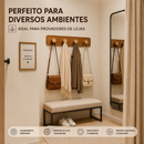 Cabideiro de Parede Boho com Palha Indiana para Quartos/Salas/Loja de Roupas- Provadores
