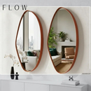 Kit 3 Espelhos Decorativos Orgânicos com Moldura em Couro Reforçado – Moldura Premium para Sala Hall