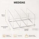Organizador Bolsas Acrílico Multiuso 3 Divisorias Qualidade Premium Variedade De Cores Transparente Preto Branco