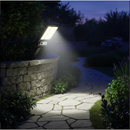 Kit 3 Luminárias Solar Parede Refletor 108 COB Carregar LED Luz Branco frio Prova D'Água Sensor Presença 3 funções 3063