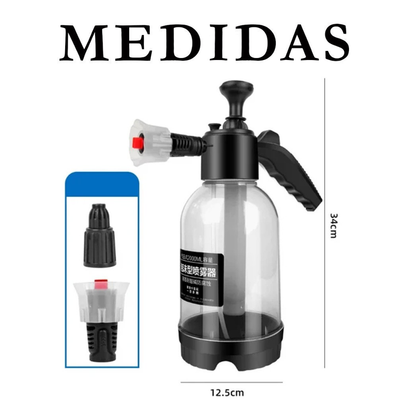 Pulverizador Snow Foam Lavadora Espuma Manual 2 Litros Com 2 Bicos profissional