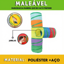 Túnel Interativo para Gatos e Cães: Labirinto Colorido, Dobrável, Fácil de Armazenar e Lavável