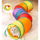 Túnel Interativo para Gatos e Cães: Labirinto Colorido, Dobrável, Fácil de Armazenar e Lavável