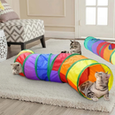 Túnel Interativo para Gatos e Cães: Labirinto Colorido, Dobrável, Fácil de Armazenar e Lavável