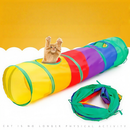 Túnel Interativo para Gatos e Cães: Labirinto Colorido, Dobrável, Fácil de Armazenar e Lavável