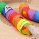 Túnel Interativo para Gatos e Cães: Labirinto Colorido, Dobrável, Fácil de Armazenar e Lavável