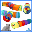 Túnel Interativo para Gatos e Cães: Labirinto Colorido, Dobrável, Fácil de Armazenar e Lavável