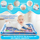 Tapete Infantil Bebê Inflável Água Atividades Sensorial Almofada Menino e Menina