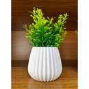 Kit 3 Unidades de vasos decorados com folhagens Artificiais Petala e Gomos